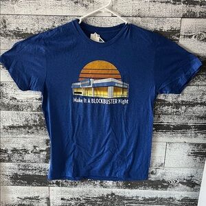 NWT Blue Blockbuster Graphic Tee - Make It A Blockbuster Night
